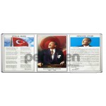 3'lü Milli Levha Seti (İstiklal Marşı, Atatürk Portresi ve Gençliğe Hitabe)
